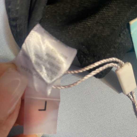 Black Racerback Mesh Swim Sports Bra - Picture 12 of 15